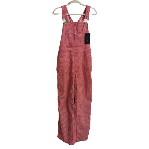 NWT Rag & Bone Red & White Striped Workwear Overalls – Size S – Retail $550 - Picture 2 of 8